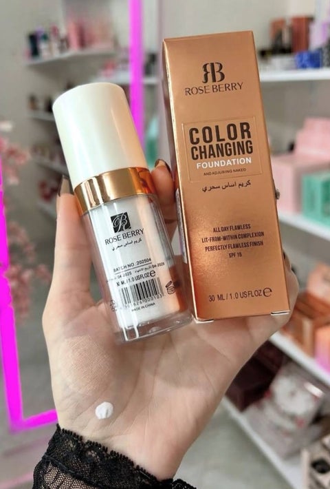 Color changing foundation